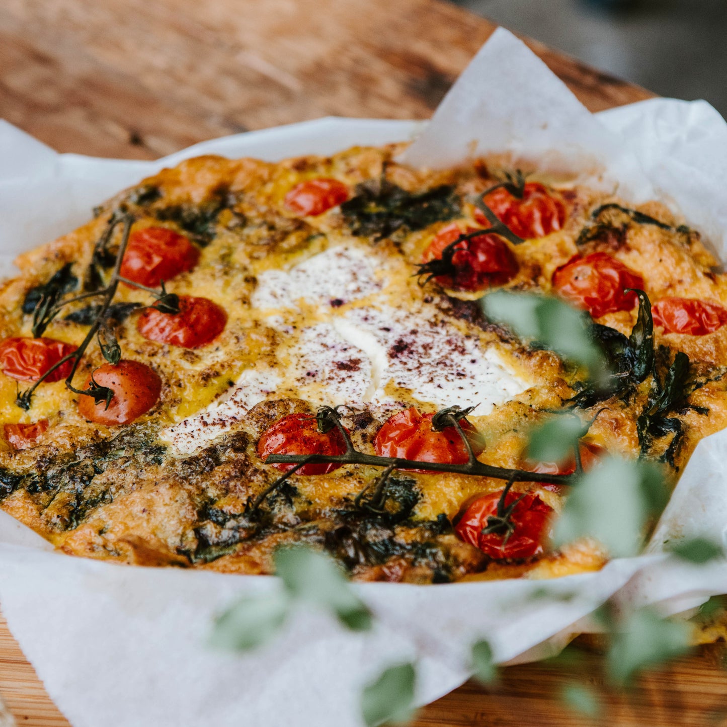 
                  
                    Vegetarian Spinach and Fetta Frittata
                  
                